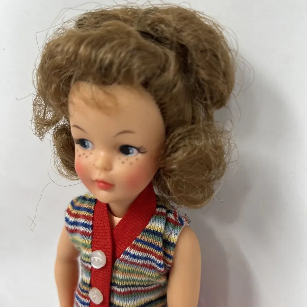 Vintage 1960s Ideal Tammy Little Sister Pos'n Pepper Doll Light Brown Hair G-9-E